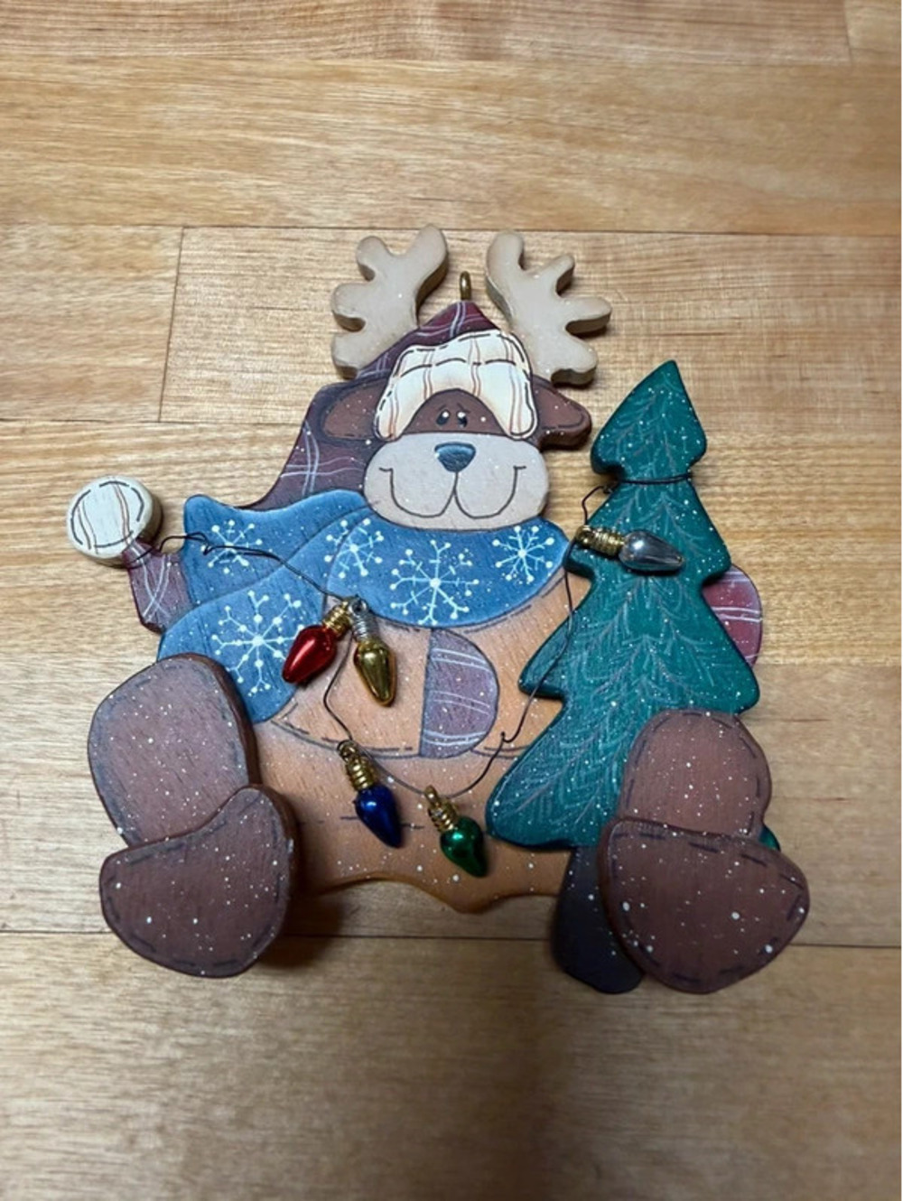 Christmas Bear Ornament with lights